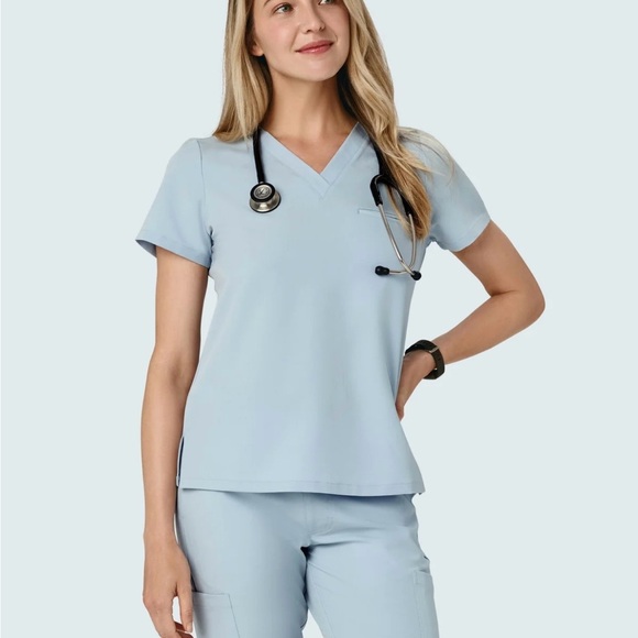 Gray mandala Women's Scrub Set M - Picture 4 of 4